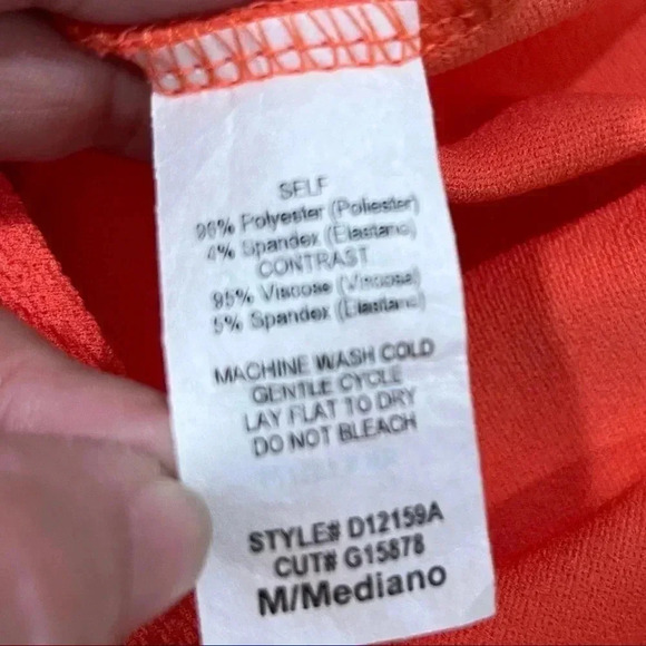 Gilli Peach and Navy blue Midi dress 90’s retro vibes capped sleeves - Picture 7 of 8